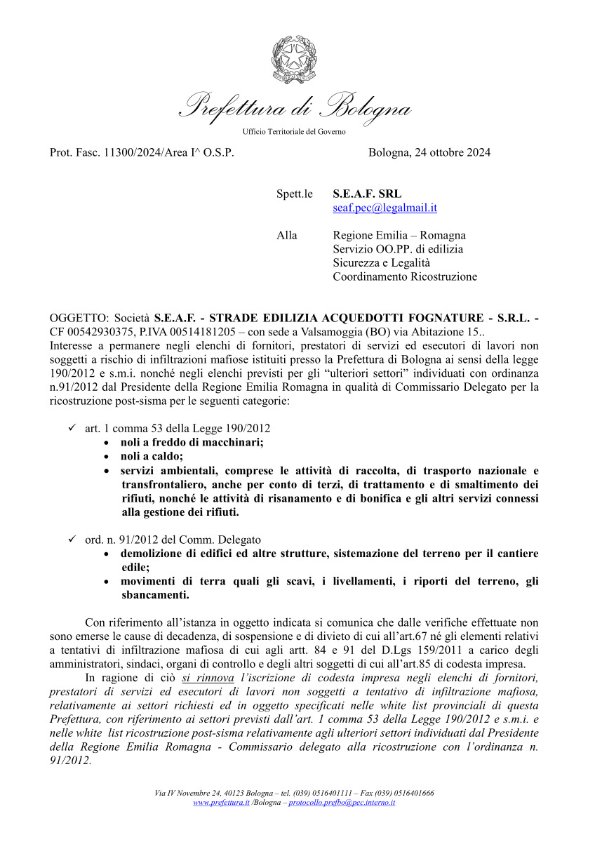 Certificazioni